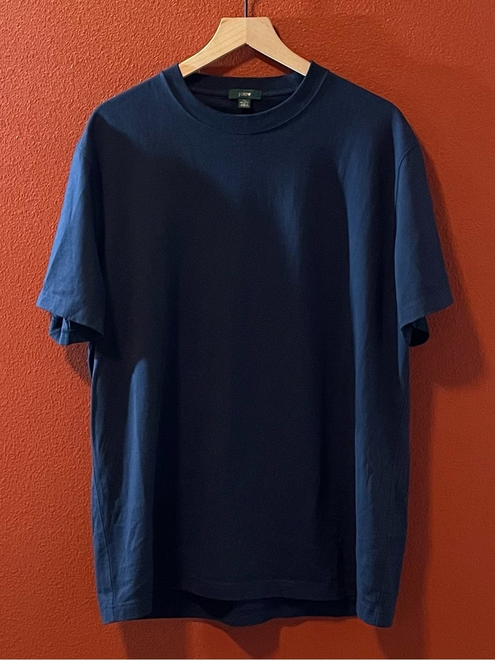 J Crew Men’s Classic Navy Blue Relaxed Crewneck Heavyweight Tee Shirt
